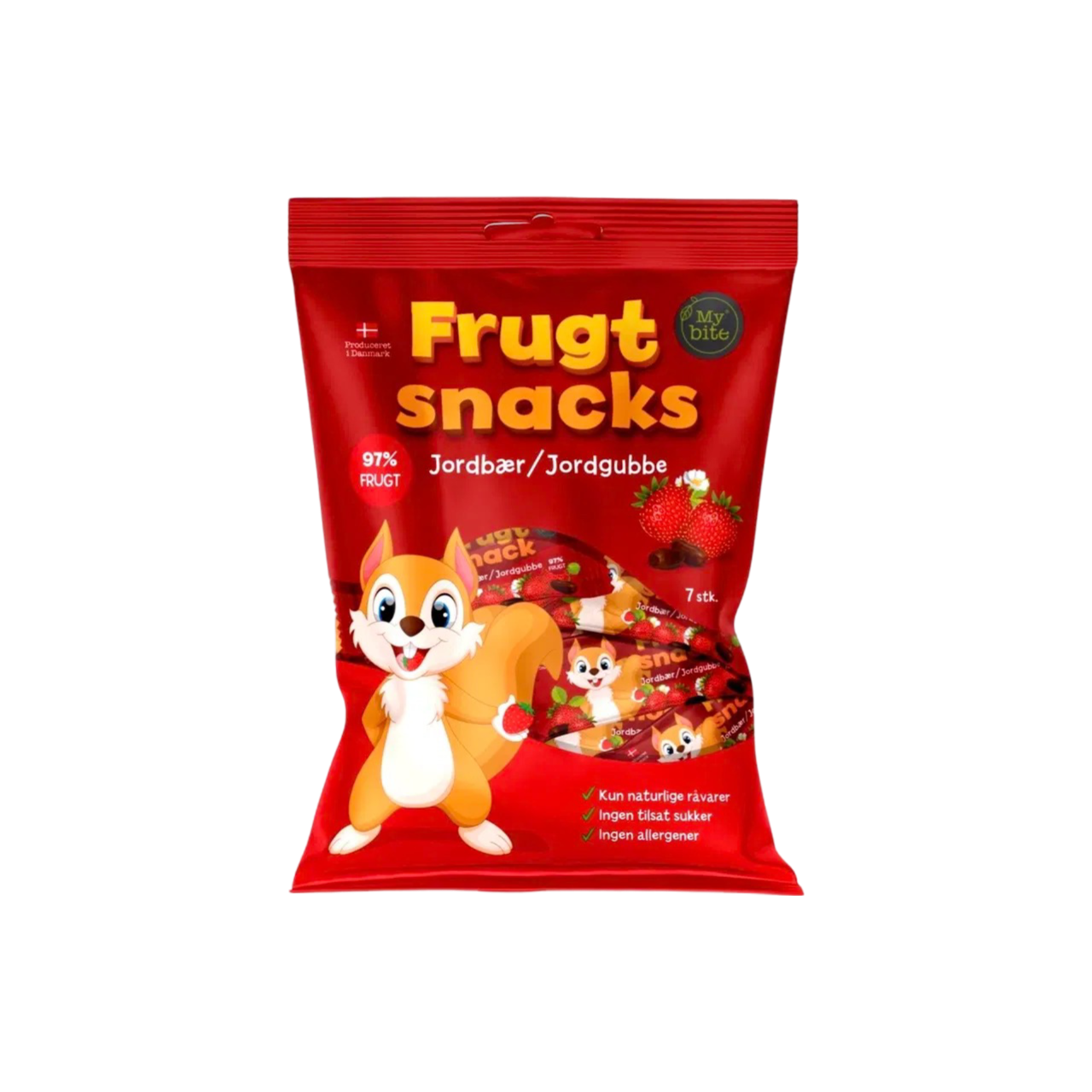 Frukt Snacks Mybite Jordgubbe 36 x 100 g